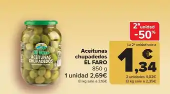 Carrefour Aceitunas chupadedos el faro oferta