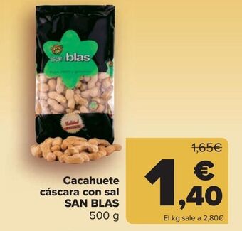 Carrefour Cacahuete cáscara con sal san blas oferta