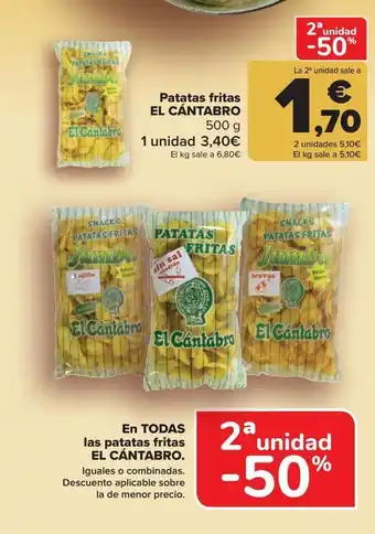 Carrefour Patatas fritas el cántabro oferta
