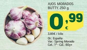 HiperDino Ajos morados butty oferta