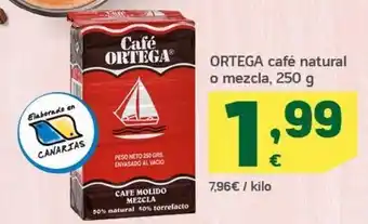 HiperDino Café natural o mezcla ortega oferta