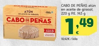 HiperDino Atún en aceite de girasol cabo de peñas oferta