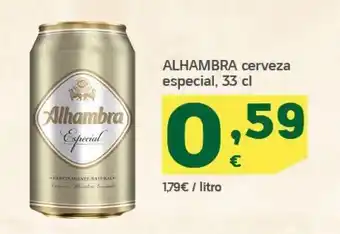 HiperDino Cerveza especial alhambra oferta