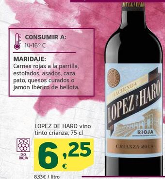 HiperDino Vino tinto crianza lopez de haro oferta