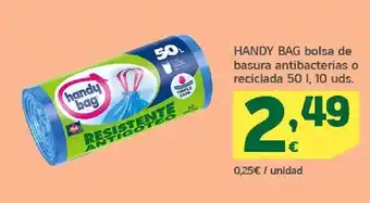 HiperDino Bolsa de basura antibacterianas o reciclada handy bag oferta