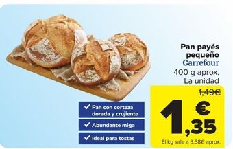 Carrefour Pan payés pequeño carrefour oferta