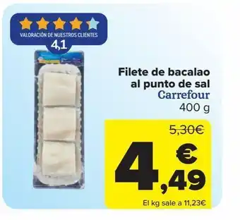 Carrefour Filete de bacalao al punto de sal carrefour oferta