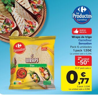 Carrefour Wraps de trigo carrefour sensation oferta