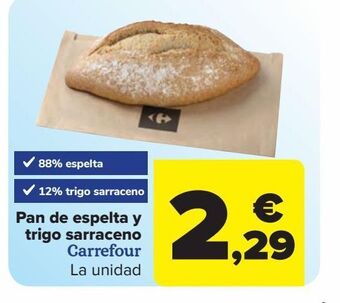 Carrefour Pan de espelta y trigo sarraceno carrefour oferta