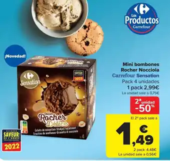 Carrefour Mini bombones rocher nocciola carrefour sensation oferta