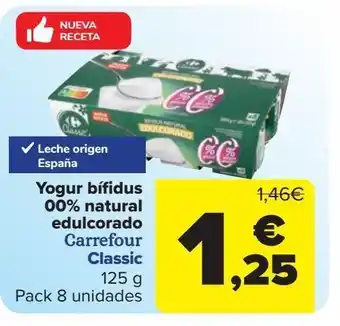 Carrefour Yogur bífidus 00% natural edulcorado carrefour classic oferta