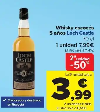 Carrefour Whisky escocés 5 años loch castle oferta