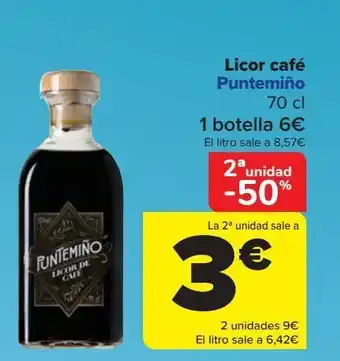 Carrefour Licor café puntemiño oferta