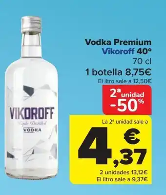 Carrefour Vodka premium vikoroff 40º oferta
