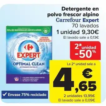 Carrefour Detergente en polvo frescor alpino carrefour expert oferta