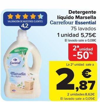 Carrefour Detergente líquido marsella carrefour essential oferta