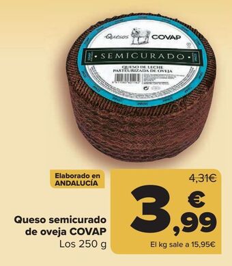 Carrefour Queso semicurado de oveja covap oferta