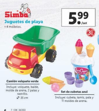 Lidl Juguetes de playa simba oferta