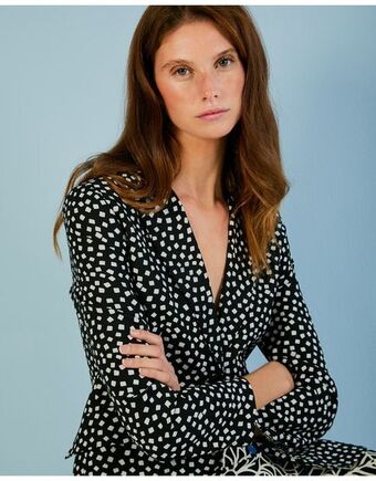 Blazer estampado lunares