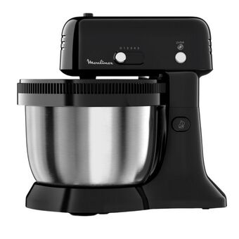 MediaMarkt Reacondicionado robot de cocina - moulinex oh my cake, 300 w, 4 l, 5 velocidades, acero inoxidable, negro oferta