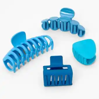 Claire's Matte blue hair claws - 4 pack oferta