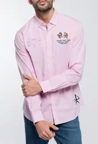 Valecuatro Camisa hombre vlc rosa oferta