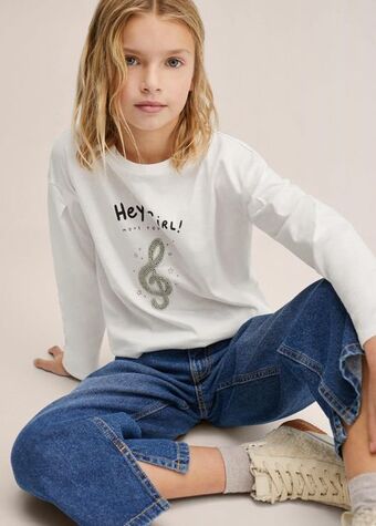 Mango Kids Camiseta manga larga abalorios oferta