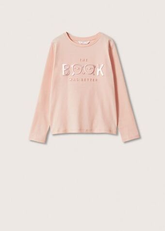 Mango Kids Camiseta manga larga relieve oferta