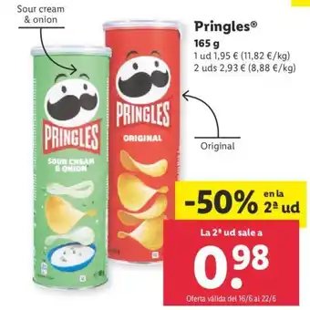 Lidl Pringles®165 g oferta