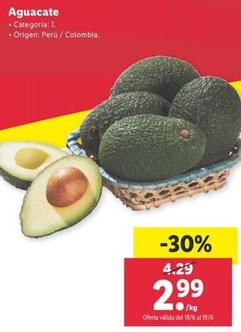 Lidl Aguacate oferta