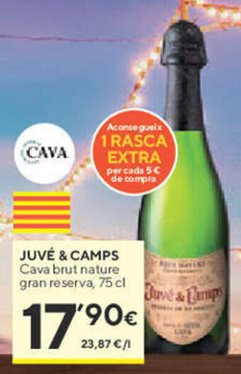 Caprabo Juvé & Camps Cava brut nature gran reserva 75 cl oferta