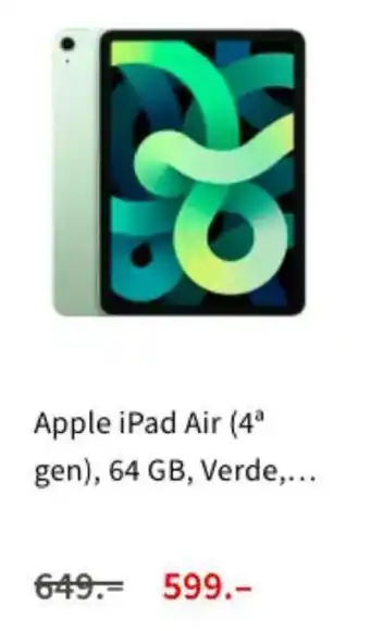 MediaMarkt Apple iPad Air, 64gb, Verde oferta