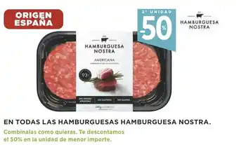 Supercor En Todas las hamburguesas Hamburguesa Nostra oferta