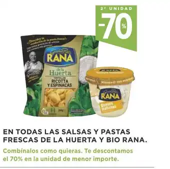 Supercor En Todas Las Salsas Y Pastas Frescas De La Huerta Y Bio Rana oferta