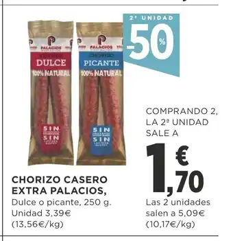 Supercor Chorizo Casero Extra Palacios 250g oferta