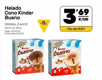 AhorraMas Helado Cono Kinder Bueno oferta