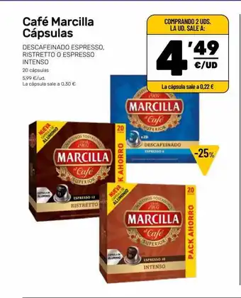 AhorraMas Café Marcilla Cápsulas oferta