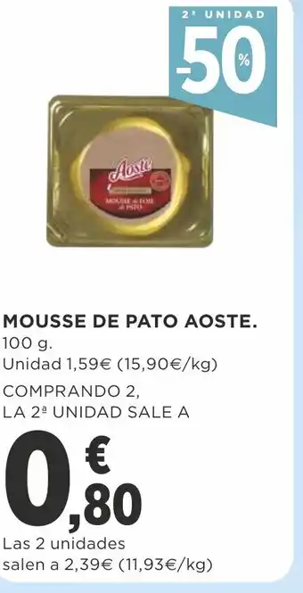 Supercor Mousse De Pato Aoste 100g oferta