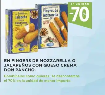 Supercor En Fingers De Mozzarella O Jalpeños Con Queso Crema Don Pancho oferta