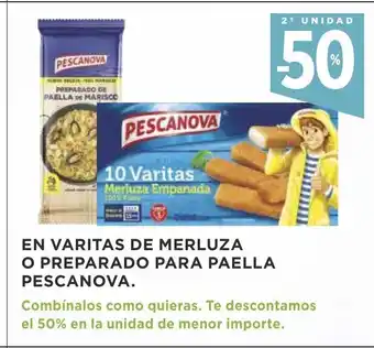 Supercor Pescanova En Varitas De Merluza O Preparado Para Paella oferta