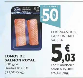 Supercor Lomos de salmon Royal 300gne oferta