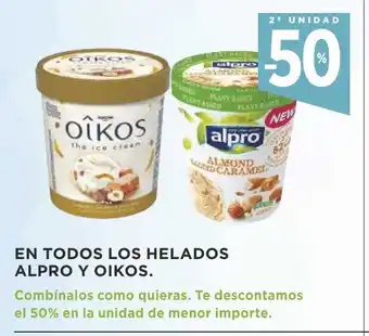 Supercor Alpro Y Oikos En Todos Los Helados oferta