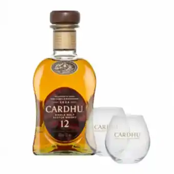 MeQuedoUno Whisky cardhu 12 años + 2 vasos oferta