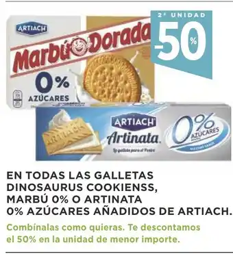 Supercor En Todas Las Galletas Dinosaurus Cookienss, Marbú 0% Artinata 0% Azúcares Añadidos De artiach oferta