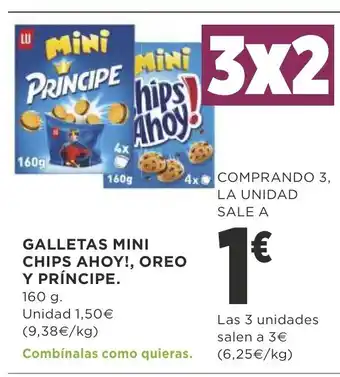 Supercor Galletas mini Chips Ahoy!, Oreo Y Principe 160g oferta