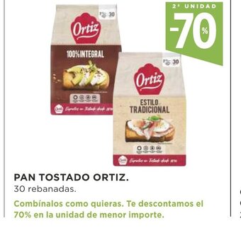 Supercor Pan Tostado Ortiz oferta