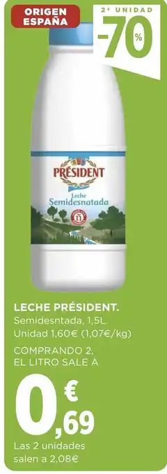 Supercor Leche President 1,5L oferta