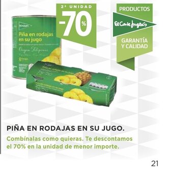 Supercor Piña en Rodajas En Su Jugo oferta