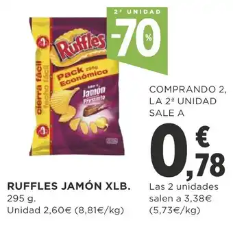 Supercor Ruffles Jamón XLB 295g oferta