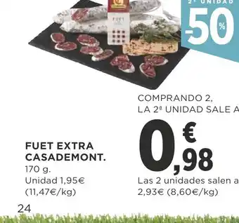 Supercor Fuet Extra Casademont 170g oferta